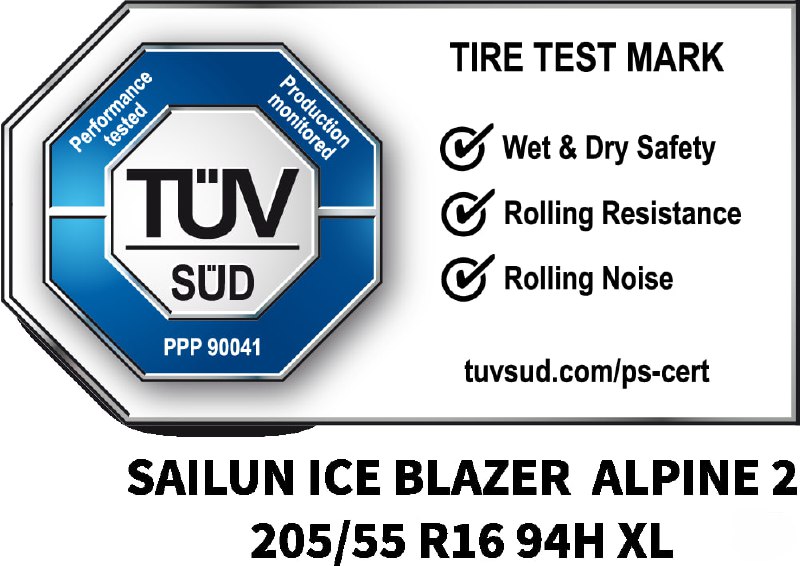 картинка Зимняя шина Sailun Ice Blazer Alpine 2 получила сертификат TÜV SÜD от Свежаяшина.рф