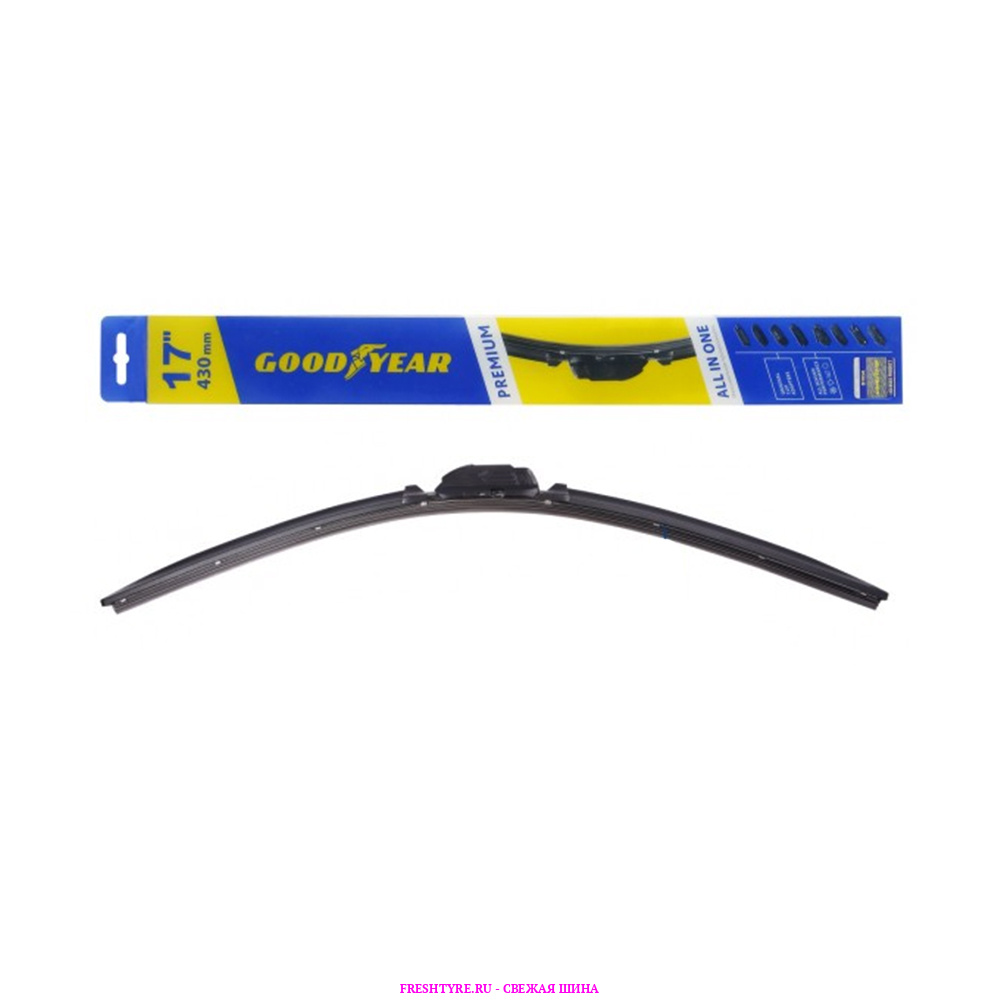картинка Щетка стеклоочистителя бескаркасная PREMIUM 17"/43см от Свежаяшина.рф