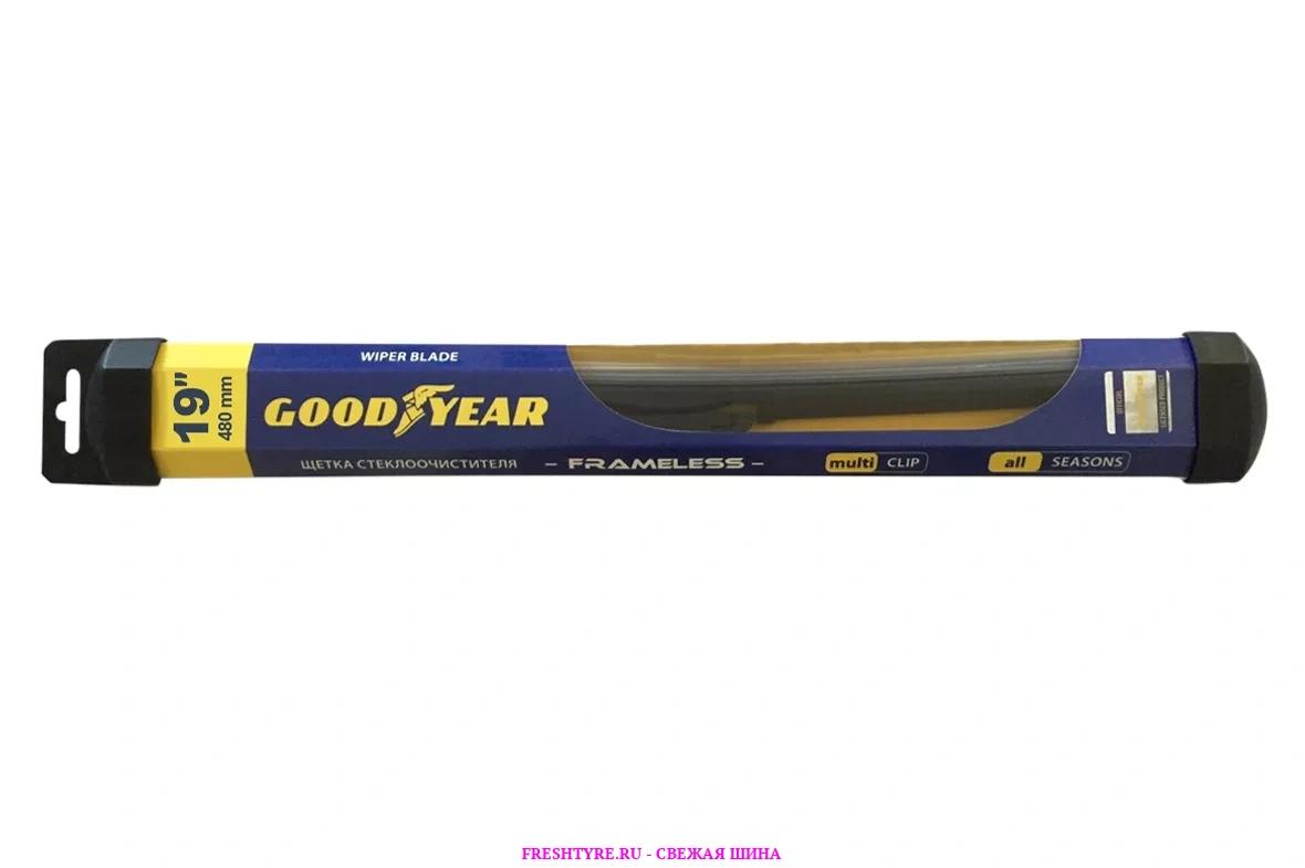 картинка Щетка б/к Goodyear FRAMELESS 19"/48 cm всесезонная, MULTICLIP от Свежаяшина.рф