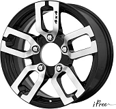 картинка iFree Офф-лайн (КС516) 6,5x16/5x139,7 ET40 D98 Блэк Джек от Свежаяшина.рф